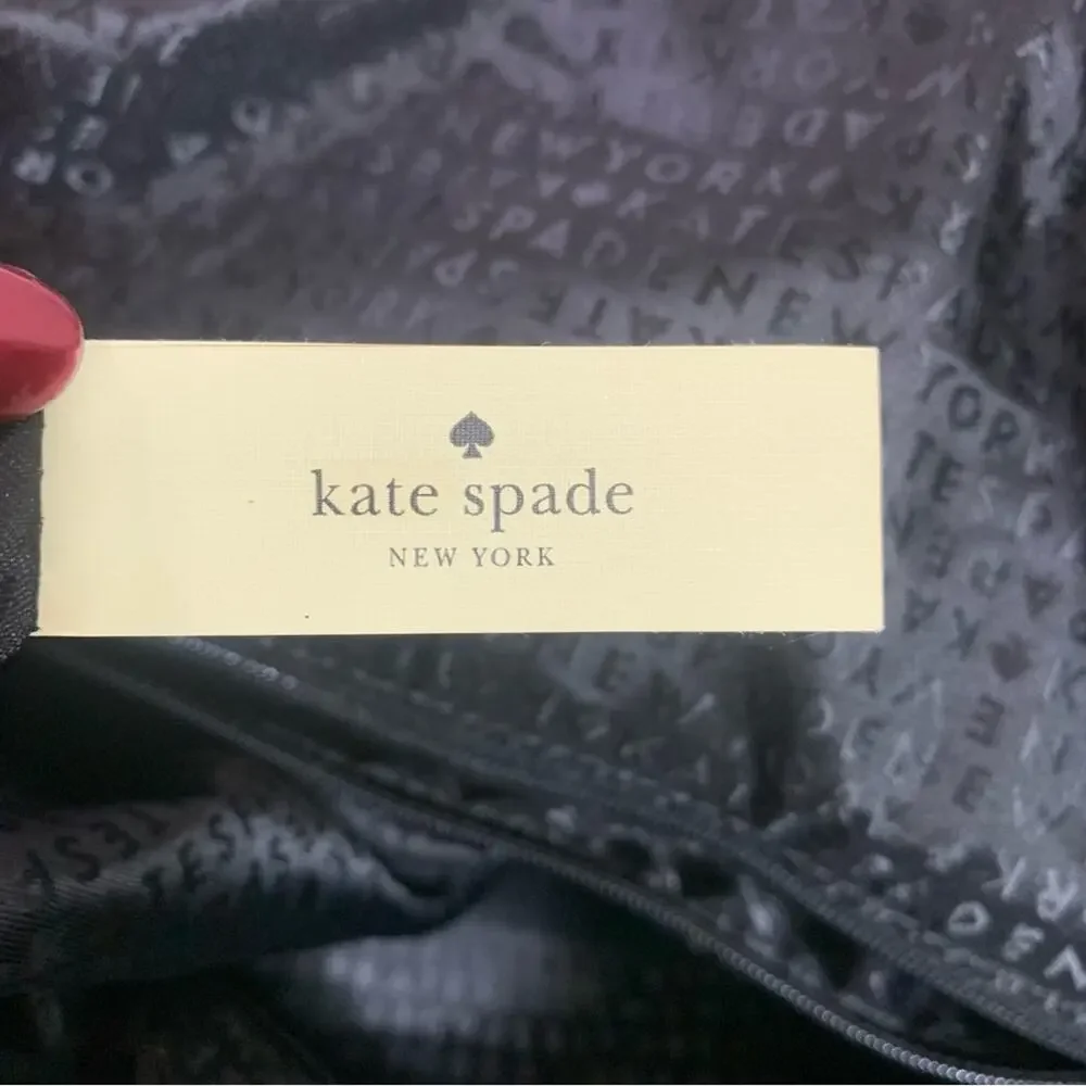 Kate Spade Navy and White Striped Overnight Duffle Bag B9